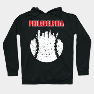 Vintage Philadelphia Cityscape Baseball Retro Hoodie